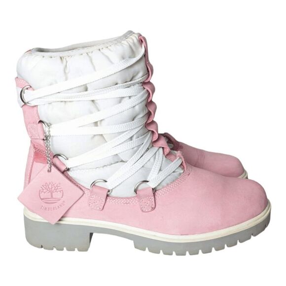 TIMBERLAND Puffy Boot 'Pink' Size 8M - Picture 3 of 7